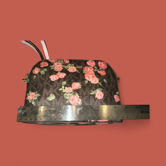 BNWT Floral CINDY Brown & pink MICHAEL KORS Crossbody Bag brand new Leather - Picture 8 of 14